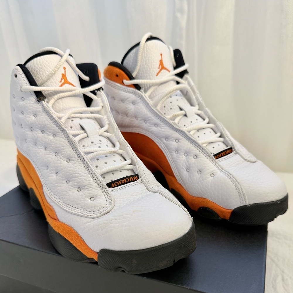 Nike Air Jordan 13 Retro Starfish Orange GS 5.5Y Women’s 7 Sneakers Youth Kids - Picture 11 of 15